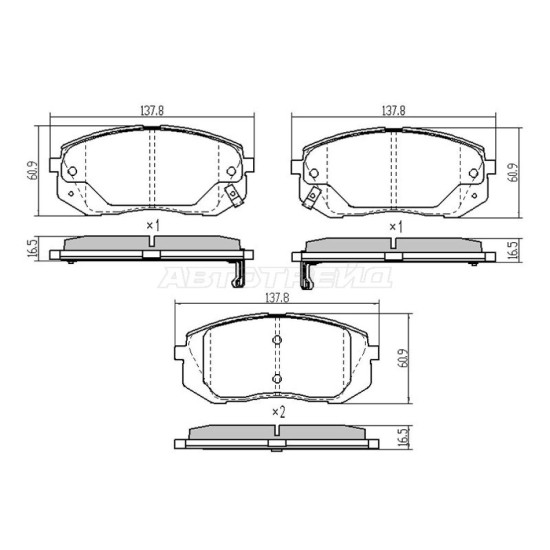 Колодки тормозные перед HYUNDAI I20 10-/HYUNDAI IX35 10-/KIA SPORTAGE 09-/HYUNDAI TUCSON 10- SAT