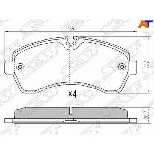 Колодки тормозные перед MERCEDES SPRINTER 06- 5-T SAT