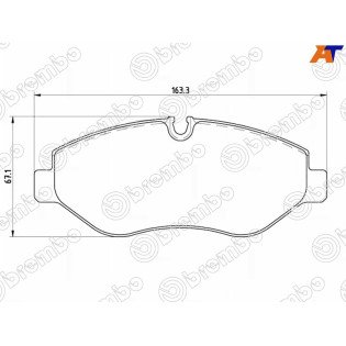 Колодки тормозные передн MERCEDES SPRINTER 06- 3,5-T BREMBO