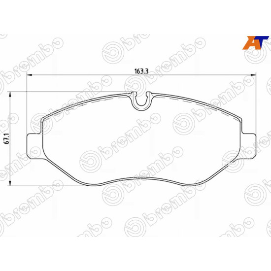 Колодки тормозные передн MERCEDES SPRINTER 06- 3,5-T BREMBO