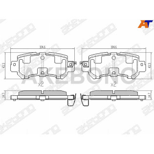 Колодки тормозные зад MAZDA CX5 AKEBONO