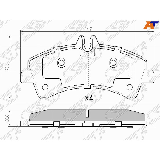 Колодки тормозные зад MERCEDES SPRINTER 06- 4/6-T SAT