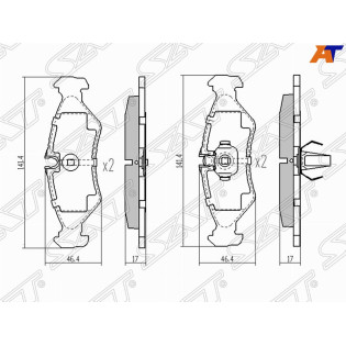 Колодки тормозные зад MERCEDES SPRINTER 95-06 SAT