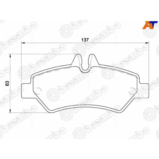 Колодки тормозные задн MERCEDES SPRINTER 06- 3,5-T BREMBO