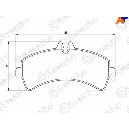 Колодки тормозные задн MERCEDES SPRINTER 06- 4,6-T BREMBO