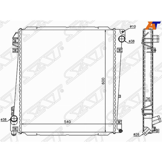 Радиатор FORD EXPLORER 4.0/4.6 02-06 SAT