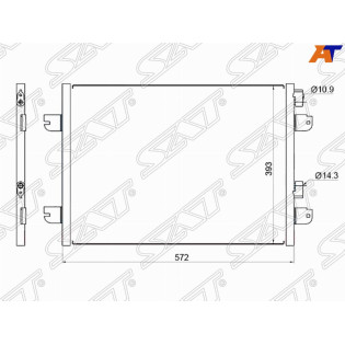 Радиатор кондиционера RENAULT LOGAN 08- SAT