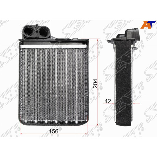 Радиатор отопителя салона RENAULT LOGAN 04-/LOGAN 08-/ SANDERO 08-/DUSTER 10-/LADA LARGUS 12- SAT
