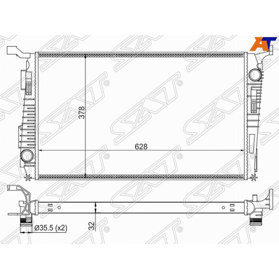 Радиатор RENAULT DUSTER 1,5D 10- SAT