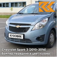 Бампер передний в цвет кузова Chevrolet Spark 3 (2010-2016) G6B - SECRET LAVENDER - Голубой